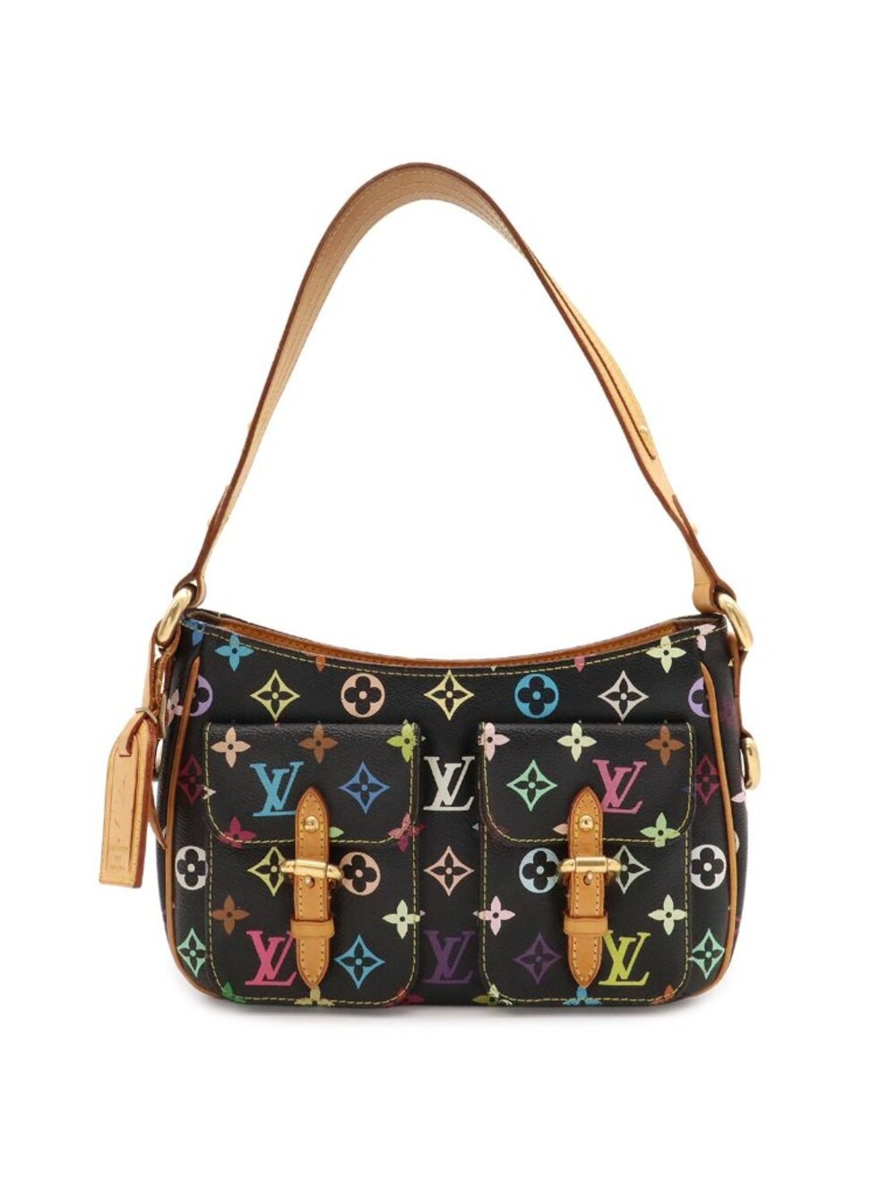 Louis Vuitton Monogram Multicolor Lodge PM Shoulder Bag Noir Black